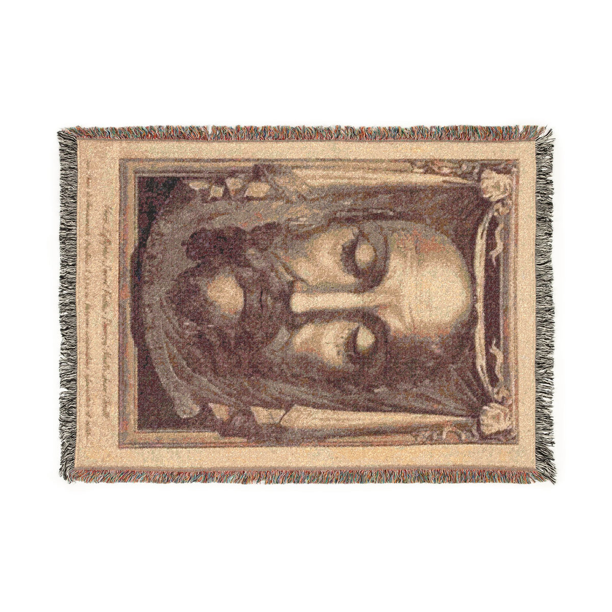 Religious Icon Woven Blanket — Holy Face of Jesus Christ Tapestry Throw