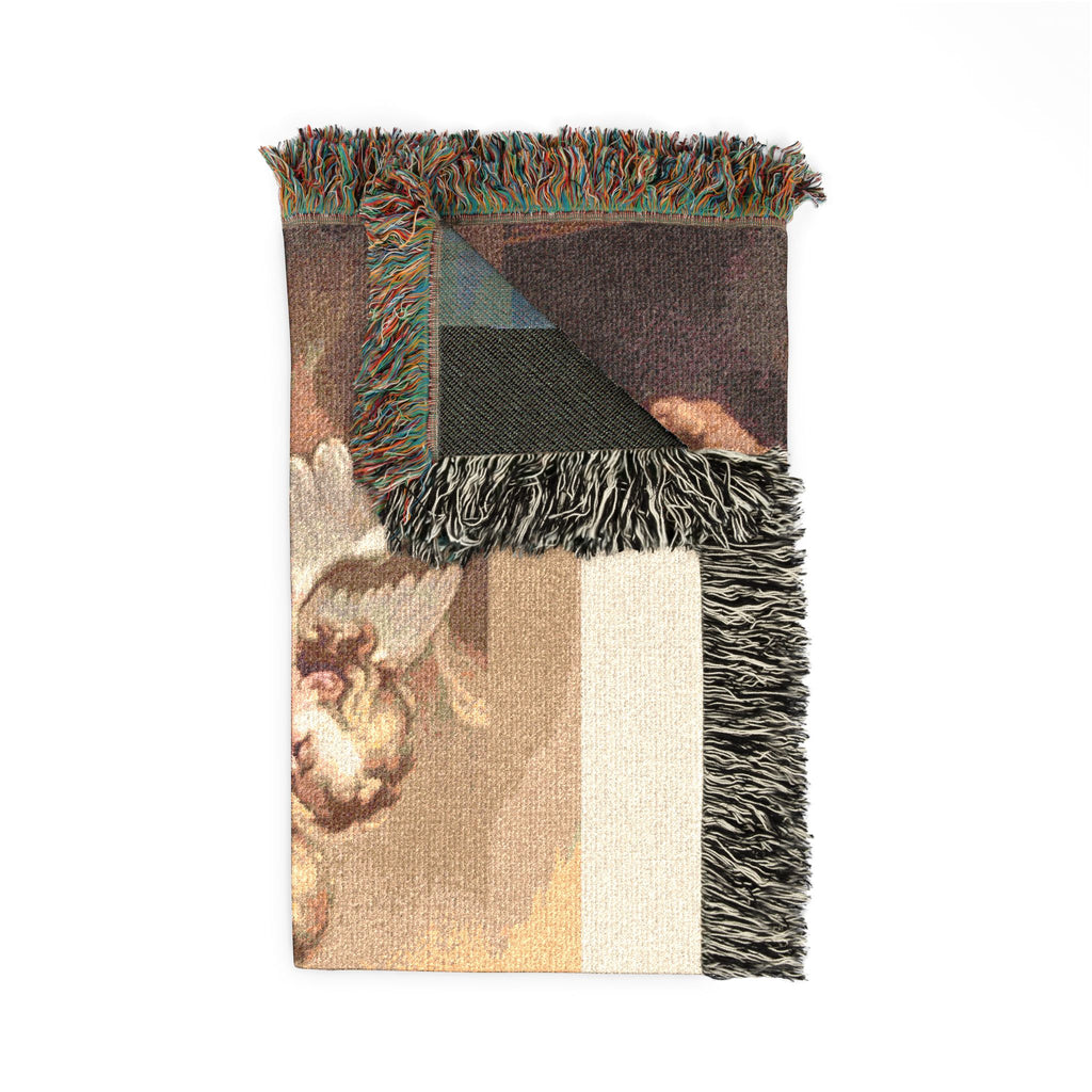 Angelic Cherubs Woven Blanket – Classic Baroque Tapestry Throw