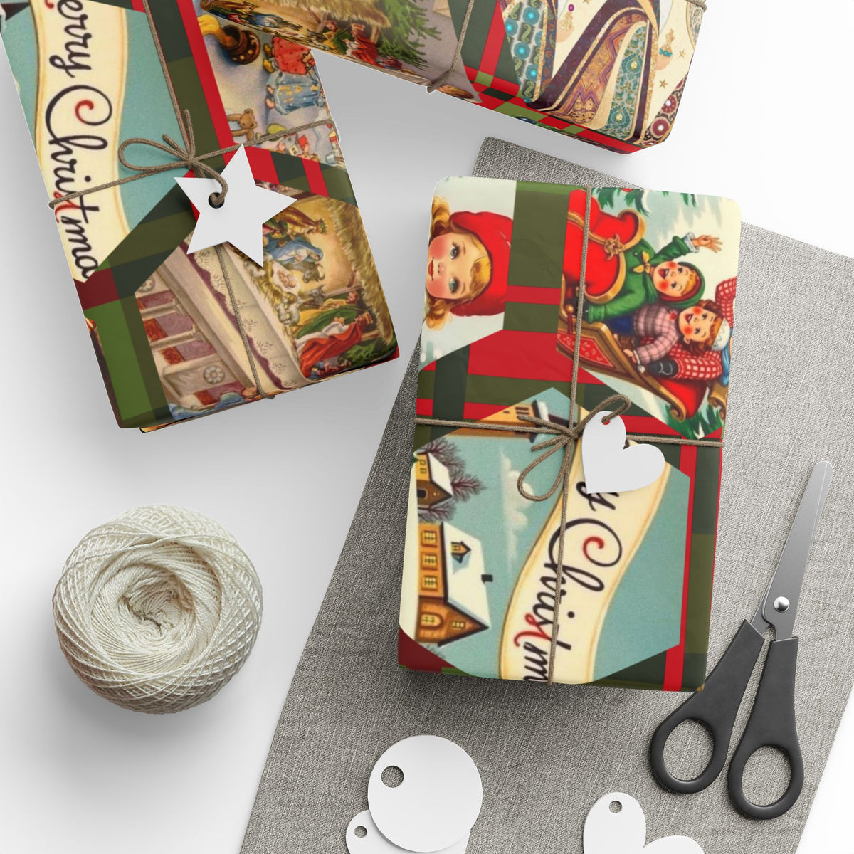 Classic Christmas Hexagon Wrapping Papers