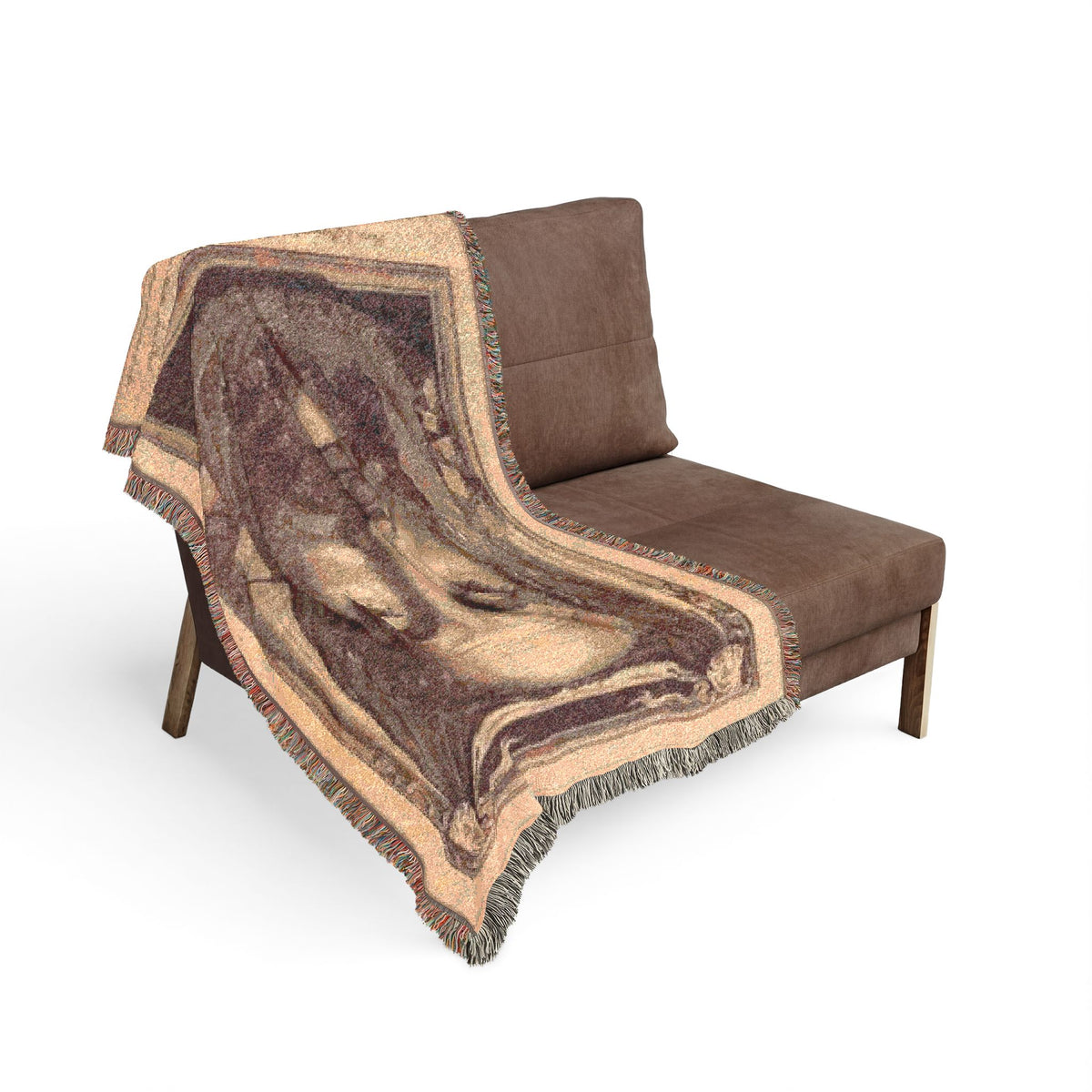 Religious Icon Woven Blanket — Holy Face of Jesus Christ Tapestry Throw