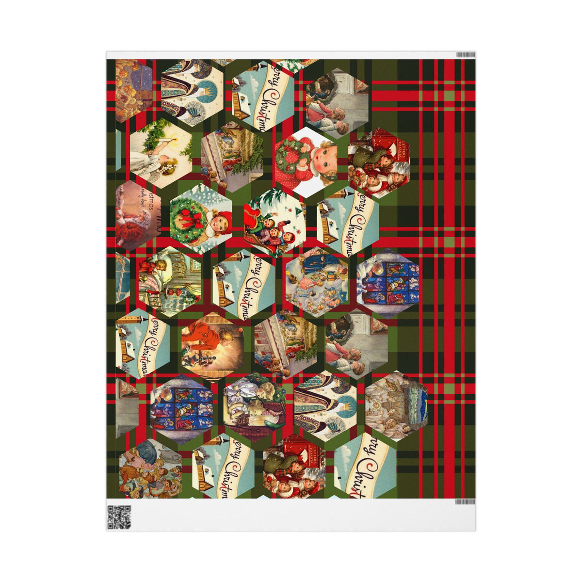 Classic Christmas Hexagon Wrapping Papers