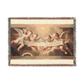 Angelic Cherubs Woven Blanket – Classic Baroque Tapestry Throw