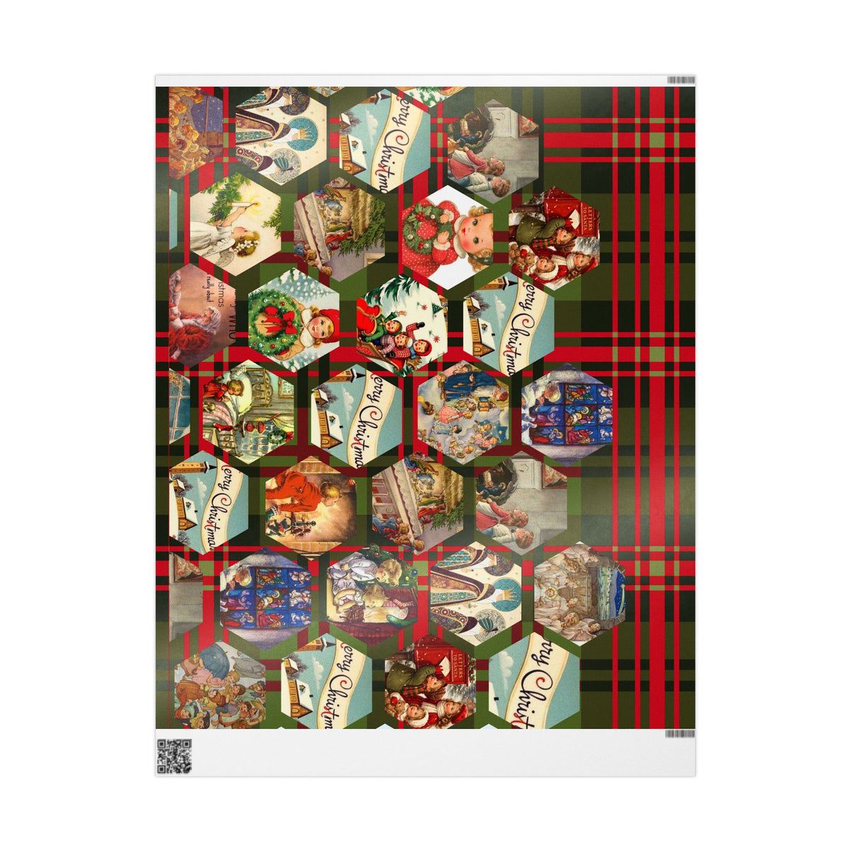 Classic Christmas Hexagon Wrapping Papers