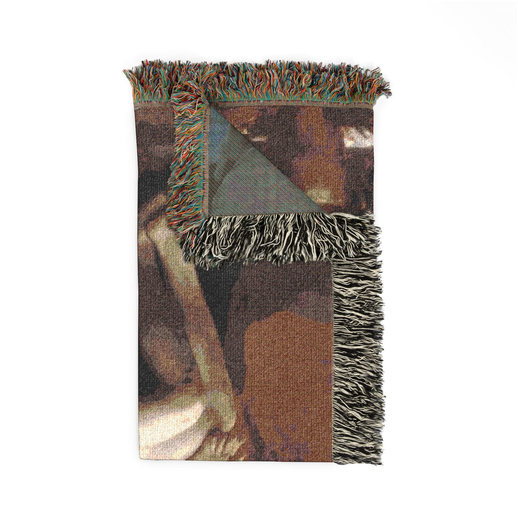 Vintage Woven Blanket — Our Lady of Sorrows Tapestry Throw