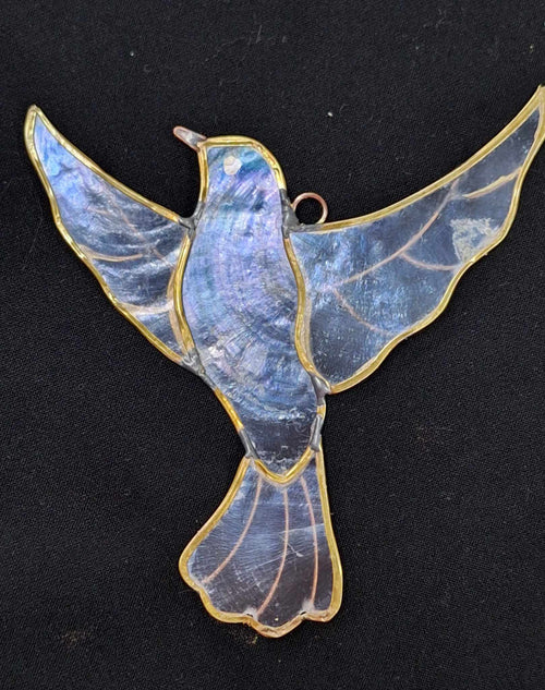 Capiz Dove Ornament — Handmade Natural Shell Décor
