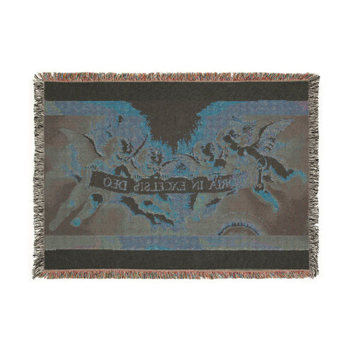 Angelic Cherubs Woven Blanket – Classic Baroque Tapestry Throw
