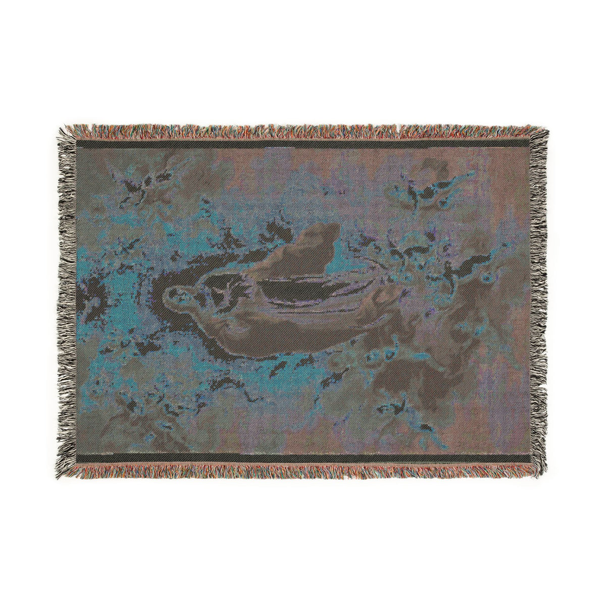 Religious Woven Blanket — Virgin Mary with Cherubs Tapestry Throw