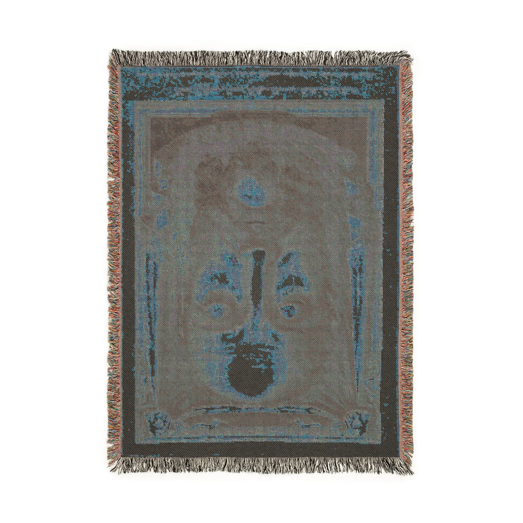 Religious Icon Woven Blanket — Holy Face of Jesus Christ Tapestry Throw