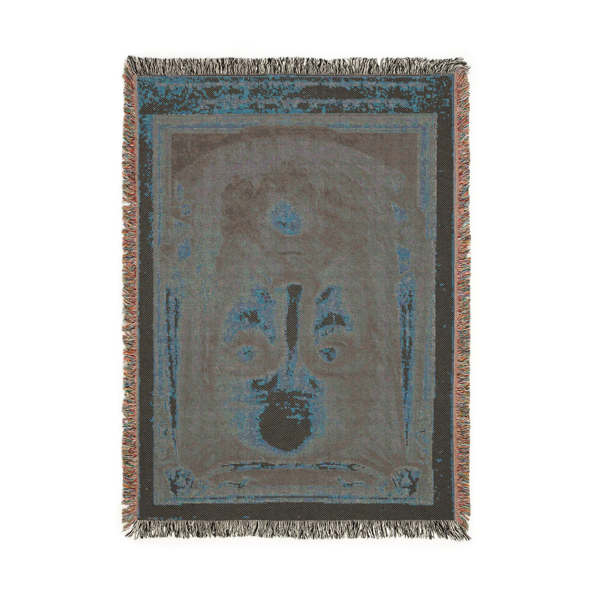 Religious Icon Woven Blanket — Holy Face of Jesus Christ Tapestry Throw