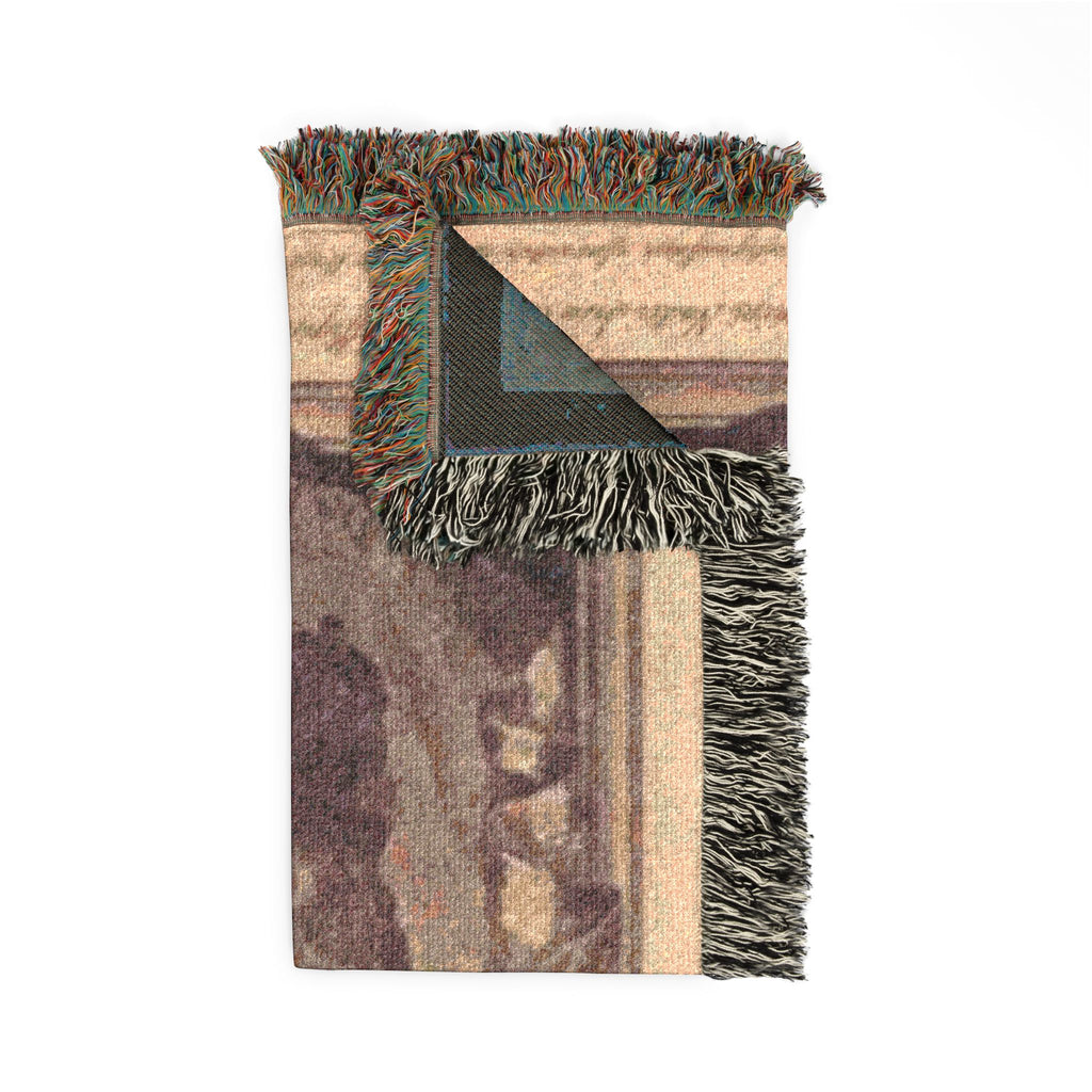 Religious Icon Woven Blanket — Holy Face of Jesus Christ Tapestry Throw