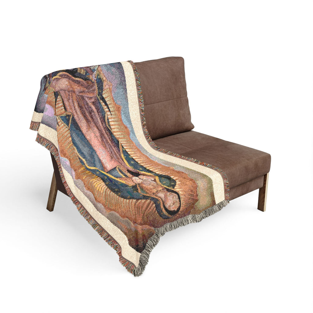 Our Lady of Guadalupe Woven Throw Blanket – Religious Decorative Prayer Blanket
