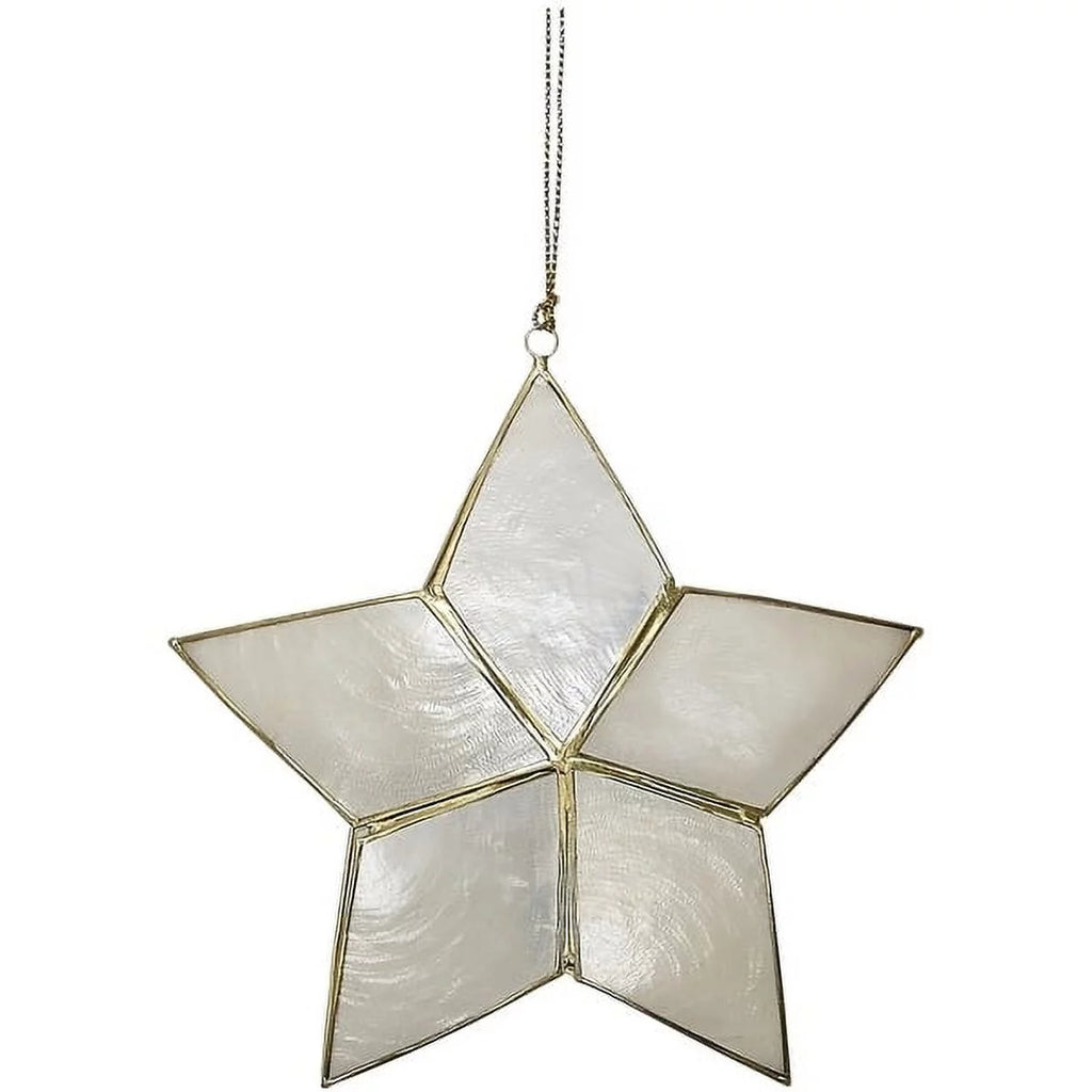 Capiz Shell Star Ornament — Handmade Natural Shell Décor