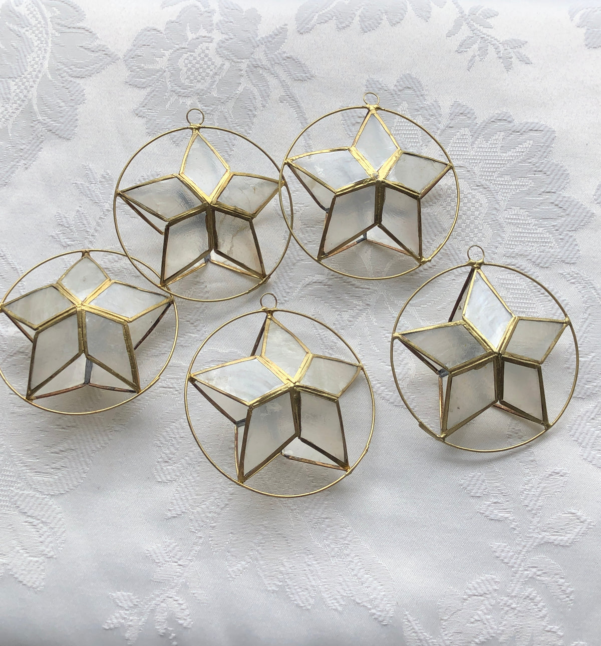 Capiz Shell Star Ornament — Handmade Natural Shell Décor